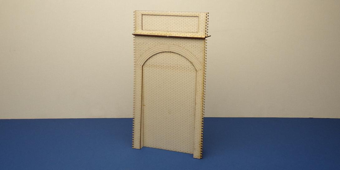 B 70-17 O gauge retaining wall unit Standard retaining wall unit. Suggested assembly of the retaining wall allows for a moderate lean back of as found in real life examples.
